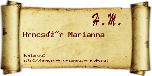 Hrncsár Marianna névjegykártya