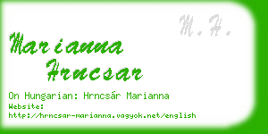 marianna hrncsar business card