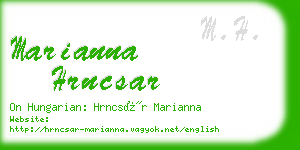 marianna hrncsar business card